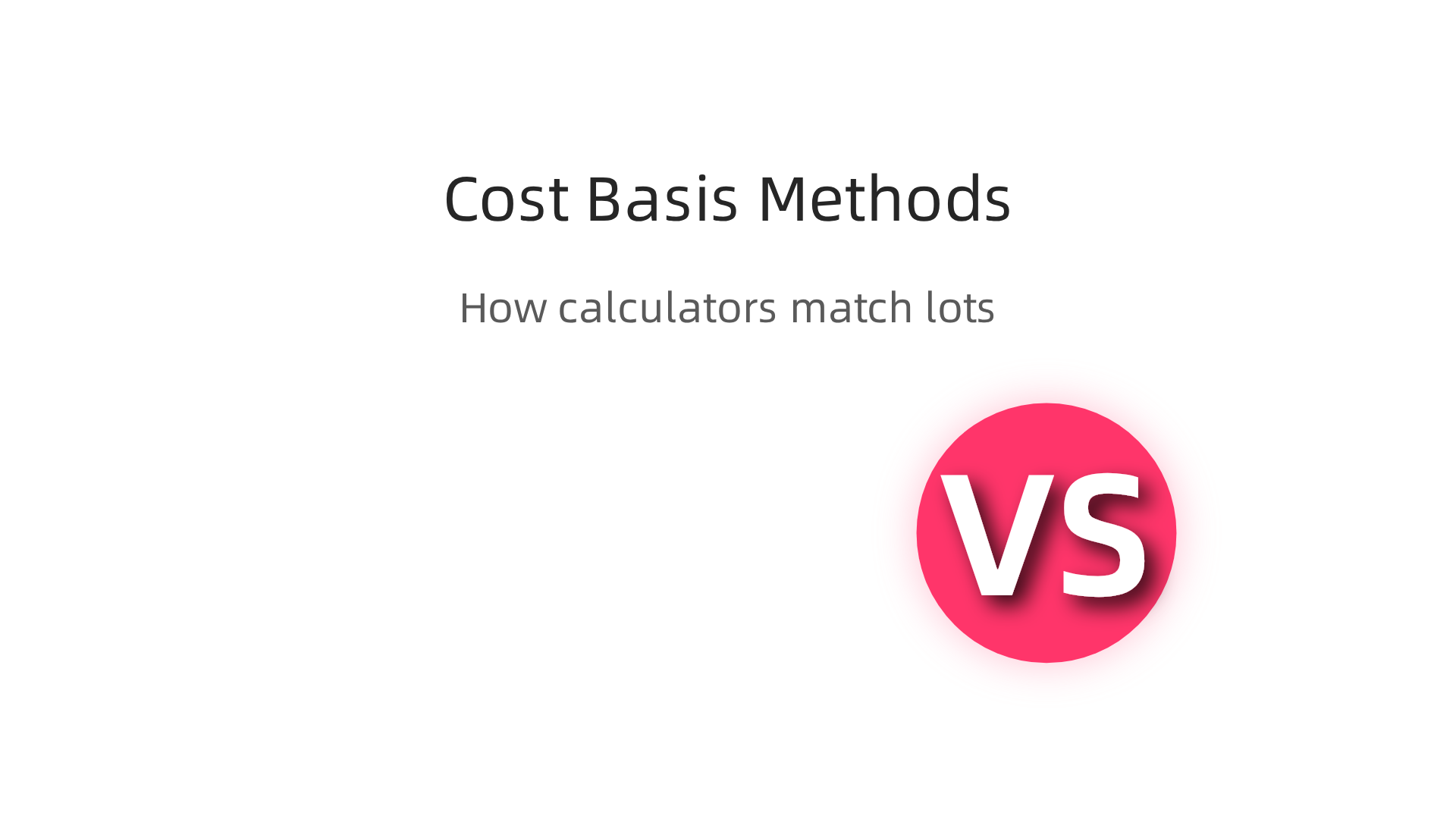 A comparison infographic explaining FIFO (First-In, First-Out) and Specific Identification methods for calculating crypto cost basis.